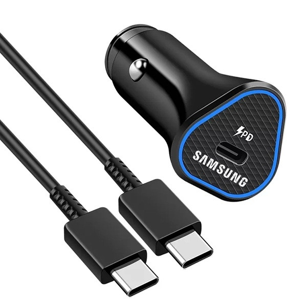 شارژر فندکی سامسونگ به همراه کابل تبدیل USB-C