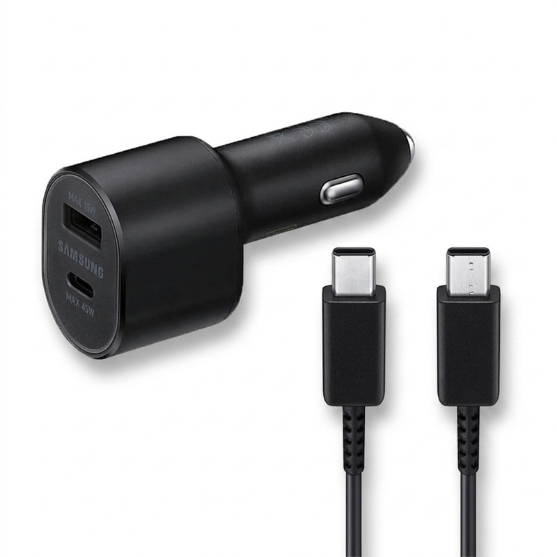 شارژر فندکی سامسونگ مدل  به همراه کابل USB-C