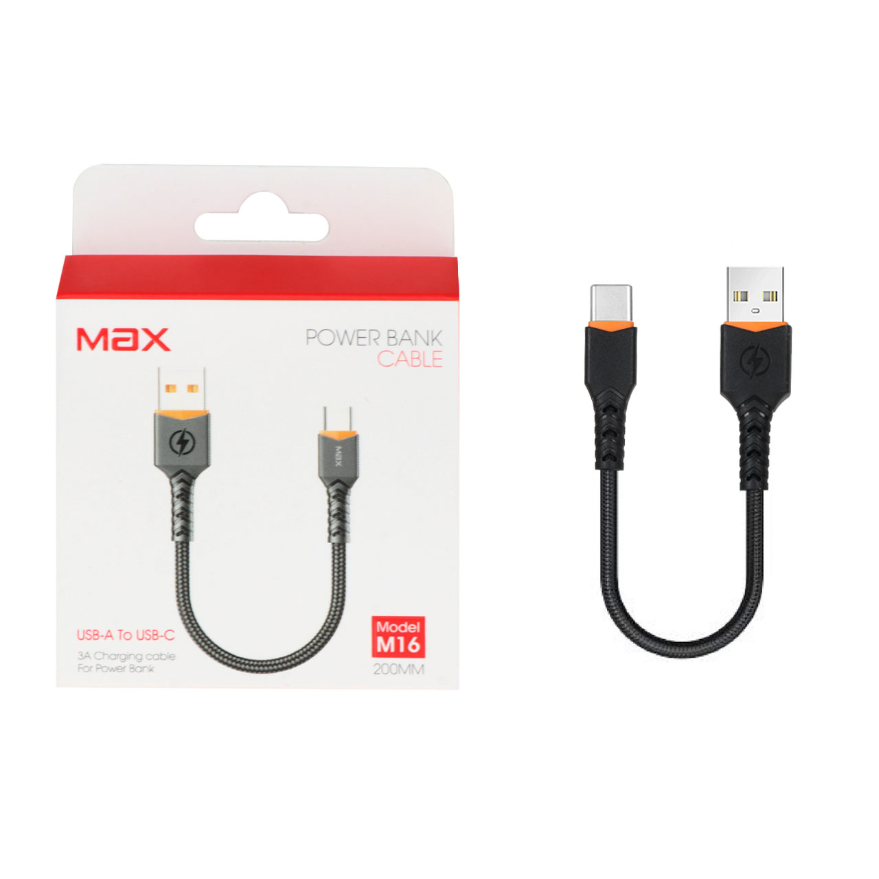 کابل شارژ فست پاوربانک Max Type-C مدل M16