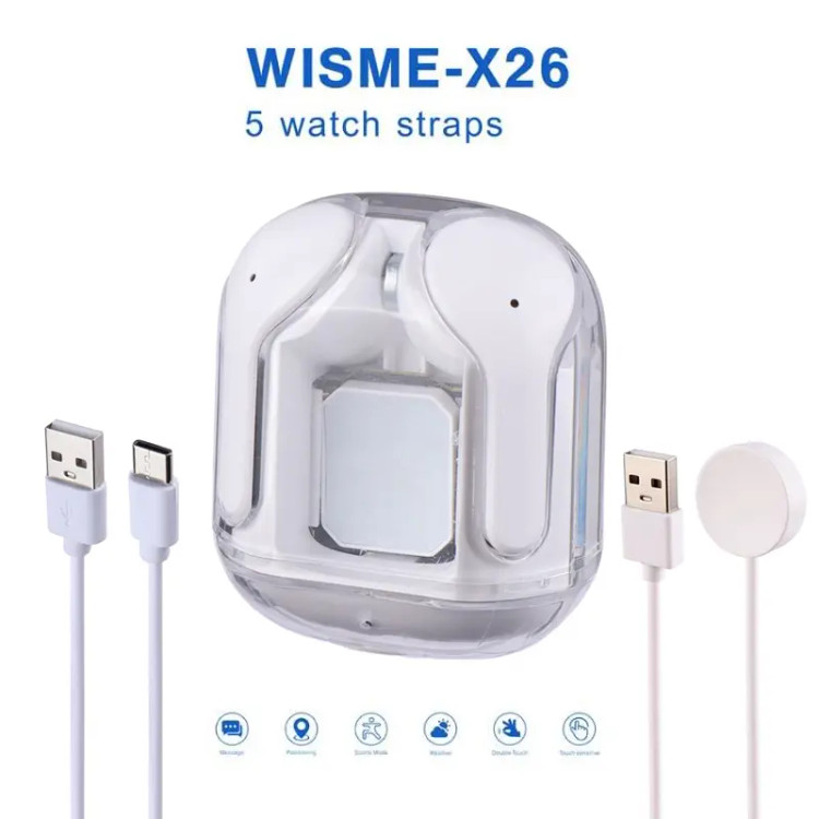 ساعت هوشمند مدل WISME WS-X26 همراه با ایرپاد